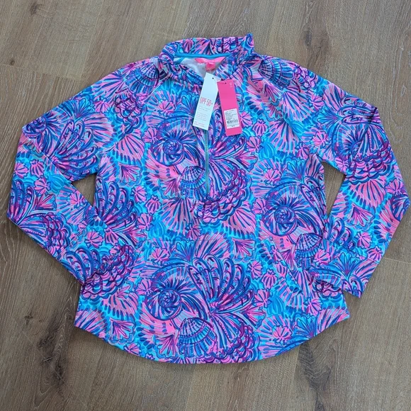 NWT Skipper Ruffle Popover in Turquoise Oasis Shelleidoscope - Picture 2 of 3